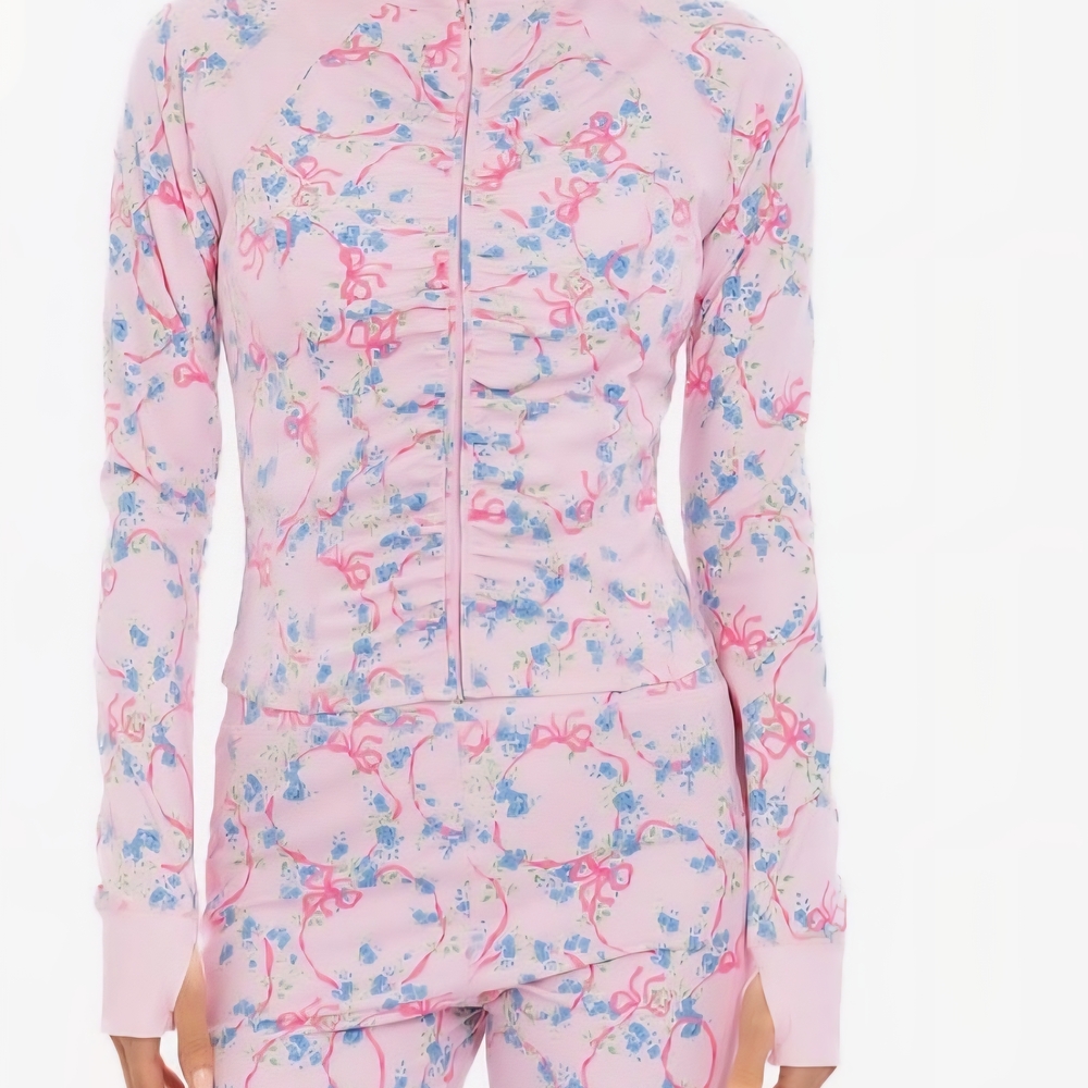 Pink Floral Hoodie